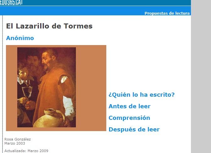 El Lazarillo de Tormes | Recurso educativo 34107