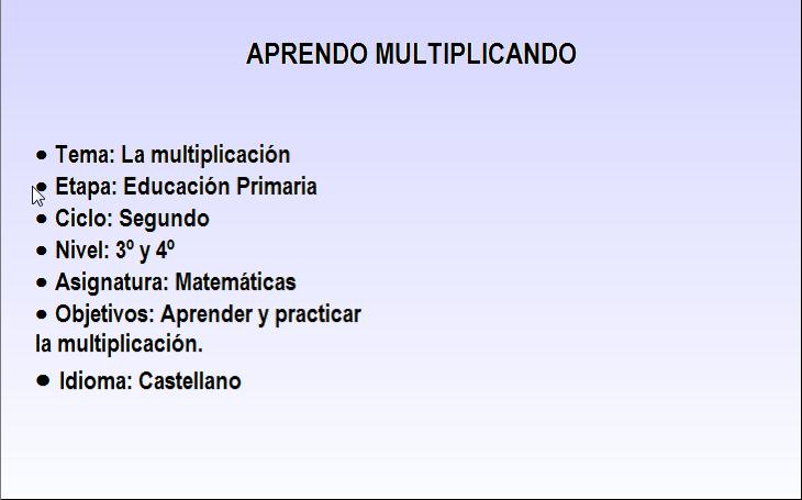 Aprendo multiplicando | Recurso educativo 34130