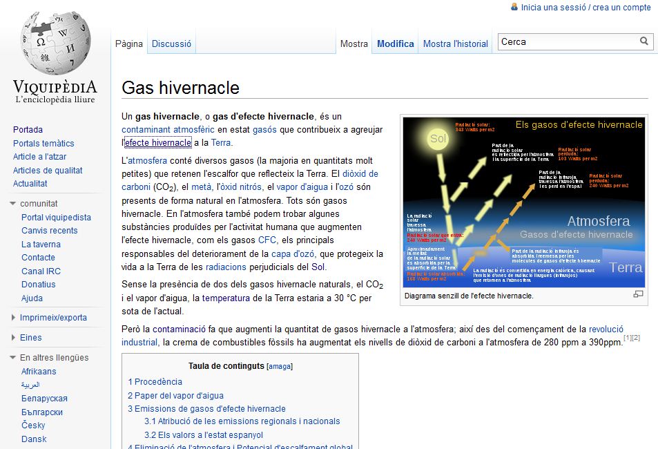 Gas d'efecte d'hivernacle | Recurso educativo 35569