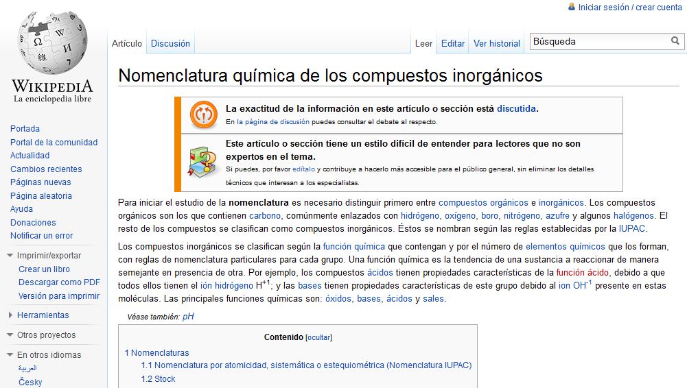 Nomenclatura inorgánica | Recurso educativo 35863