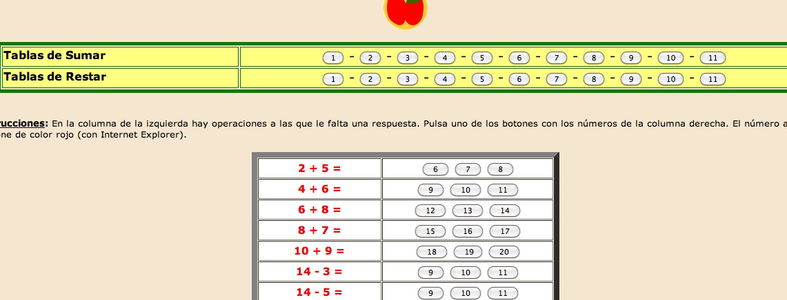 Operaciones sencilla | Recurso educativo 36458