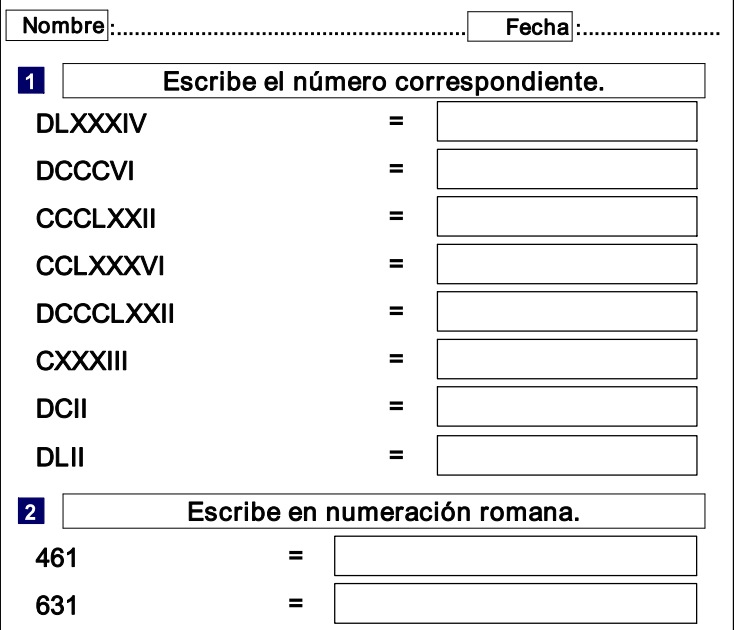 Los números romanos | Recurso educativo 38044