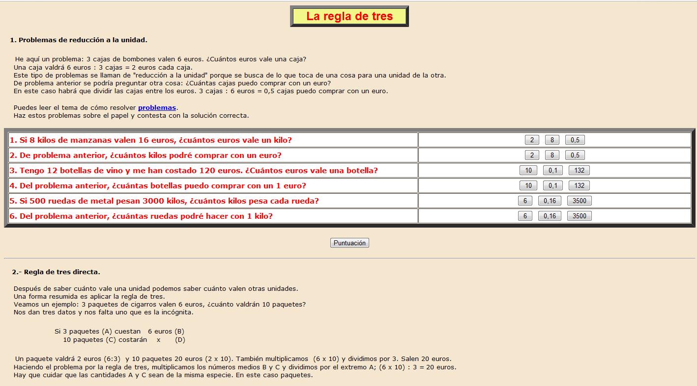 La regla de tres | Recurso educativo 38104