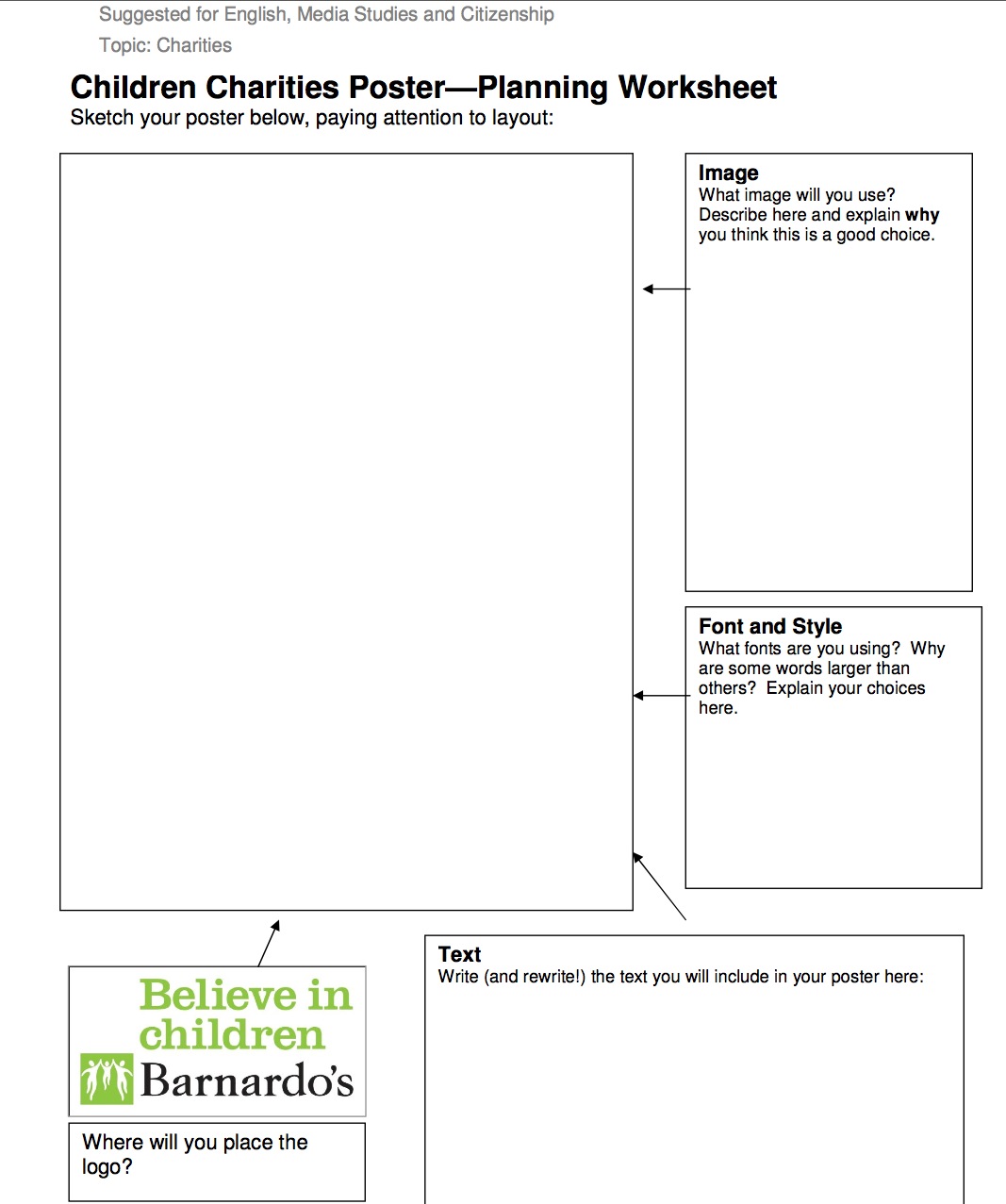 Lesson 4: Create your own poster for Barnardo's | Recurso educativo 39292