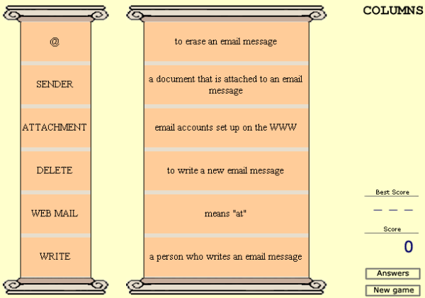 E-mail vocabulary | Recurso educativo 40234