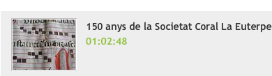 150 anys de la Societat Coral La Euterpe | Recurso educativo 41625