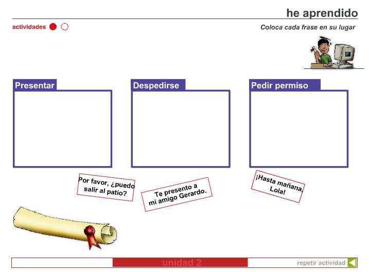 Presentaciones, despedidas y pedir permiso | Recurso educativo 41658