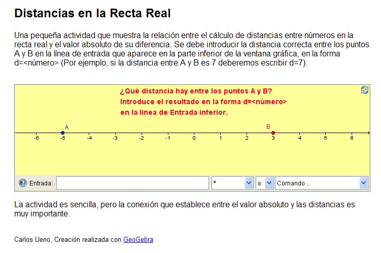 Distancias en la recta real | Recurso educativo 42584