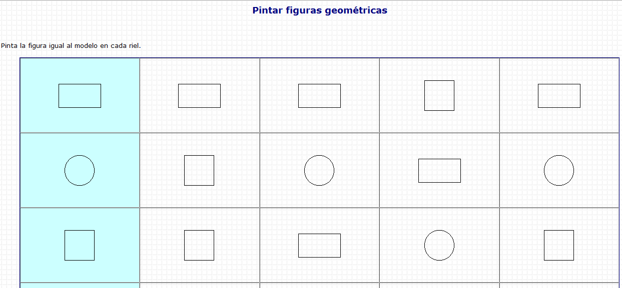 Pintar figuras geométricas | Recurso educativo 43201