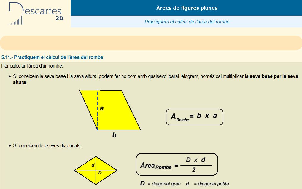 Àrea del rombe | Recurso educativo 44368