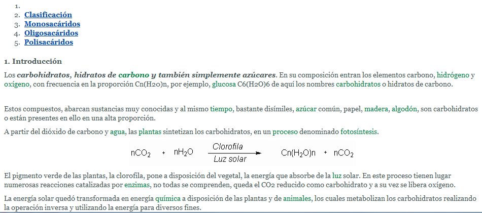 Carbohidratos | Recurso educativo 46350