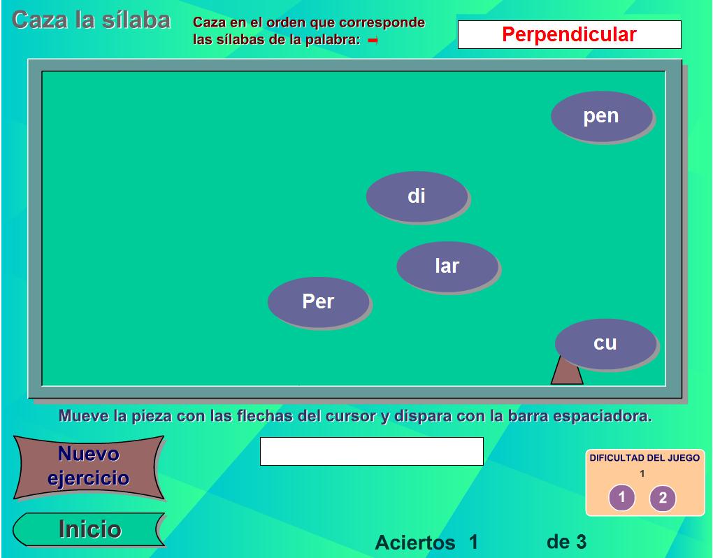 Caza la sílaba | Recurso educativo 47117