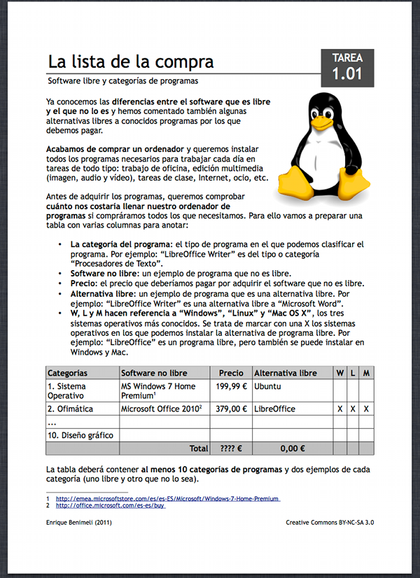 Software Libre: la lista de la compra | Recurso educativo 48492