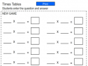 Time tables cards | Recurso educativo 55099