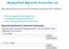 Present continuous reported statements | Recurso educativo 59844