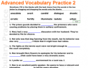 Advanced vocabulary practice | Recurso educativo 61605