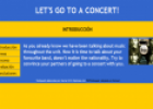 Webquest: Let's go to a concert | Recurso educativo 10932