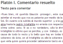 Platón I. Comentario resuelto | Recurso educativo 16449