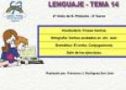 Lenguaje 4º. Tema 14 | Recurso educativo 6341