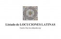 Listado de locuciones latinas | Recurso educativo 69604