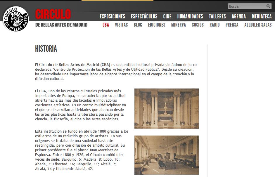 Historia del Cículo de Bellas Artes de Madrid | Recurso educativo 89981