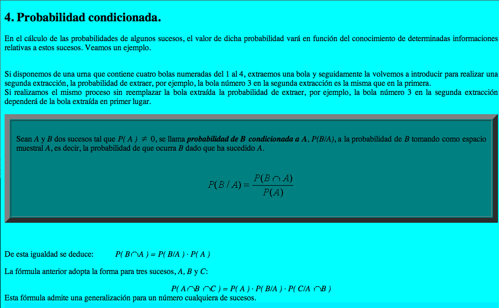 Probabilidad condicionada | Recurso educativo 92302