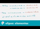 Cónicas: elementos de la elipse (ejercicio) | Recurso educativo 109258