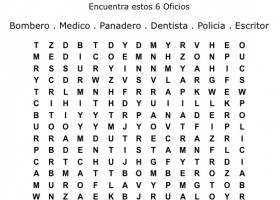 Sopa de letras de los oficios. | Recurso educativo 121079