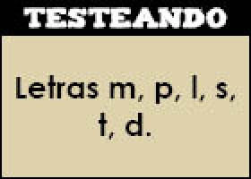 Letras m, p, l, s, t, d. | Recurso educativo 352581