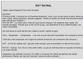 TEXT TEATRAL | Recurso educativo 677605