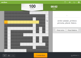 Crucigrama verbos | Recurso educativo 679075