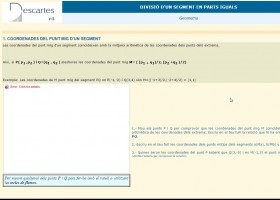 Divisió d'un segment en parts iguals | Recurso educativo 684540