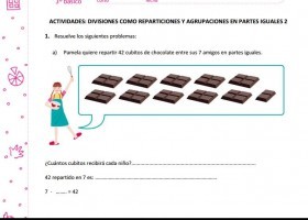 La división como reparto y agrupación. | Recurso educativo 730580