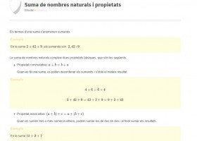 Suma de nombres naturals i propietats | Recurso educativo 731322