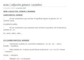 Nom i adjectiu:gènere i nombre. | Recurso educativo 734867