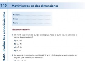 Evalúa tus conocimientos. 10. Movimientos en dos dimensiones | Recurso educativo 724606