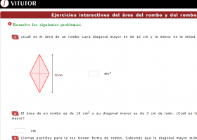 Ejercicios interactivos del rombo y romboide - Vitutor | Recurso educativo 742144