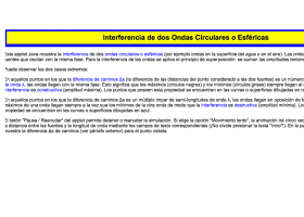 Interferencia de dos Ondas Circulares o Esféricas | Recurso educativo 743669