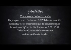 Constante de ioniozación (Videotutorial) | Recurso educativo 760486