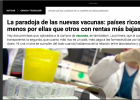 La paradoja de las nuevas vacunas: países ricos que pagan menos por ellas | Recurso educativo 761887