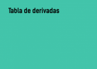 Tabla de derivadas | Recurso educativo 765699