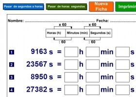 Conversión de segundos a horas y minutos | Recurso educativo 771870