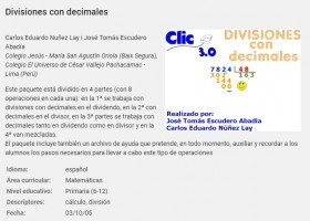 División con decimales | Recurso educativo 773177