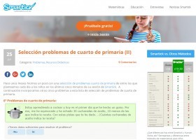 Selección problemas de cuarto de primaria - matemáticas | Recurso educativo 774278