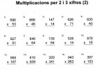 Multiplicacions de dues i tres xifres | Recurso educativo 774718