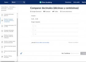 Comparar decimales (décimas y centésimas) | Recurso educativo 774961