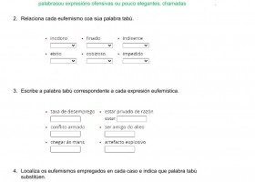 Exercicio de LG - palabras tabú e eufemismos | Recurso educativo 782986