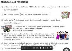 Problemes amb fraccions | Recurso educativo 786675