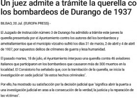 A querela contra os autores dos bombardeos de Durango | Recurso educativo 790480